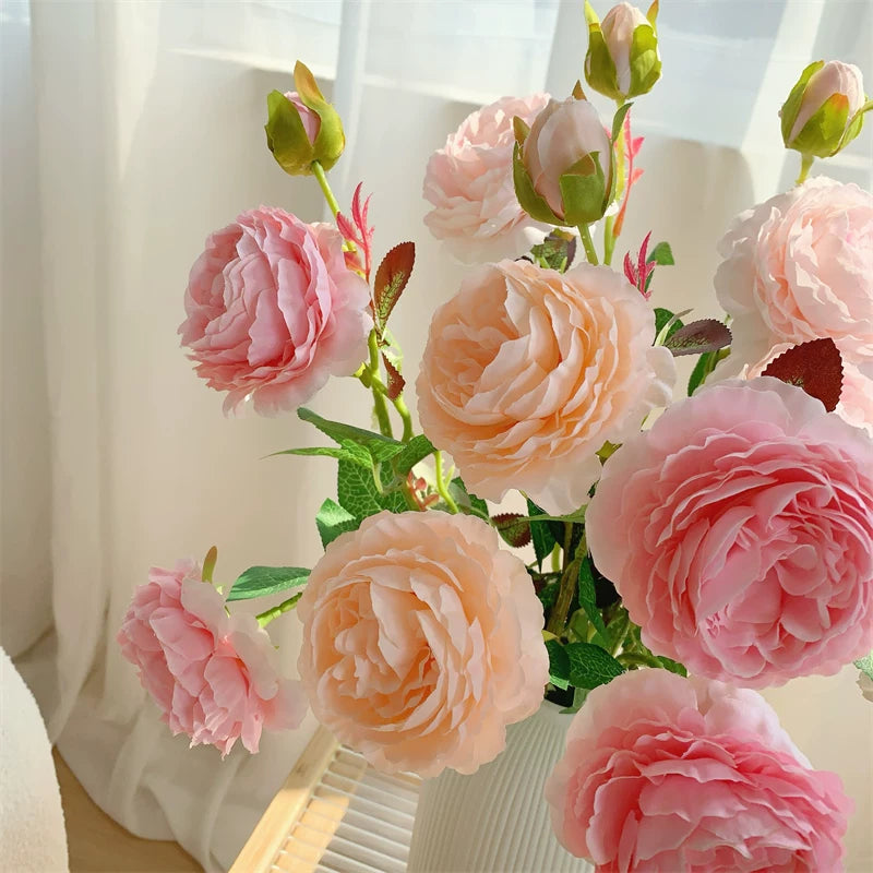 Artificial Rose Bouquet Home Decor Arrangement