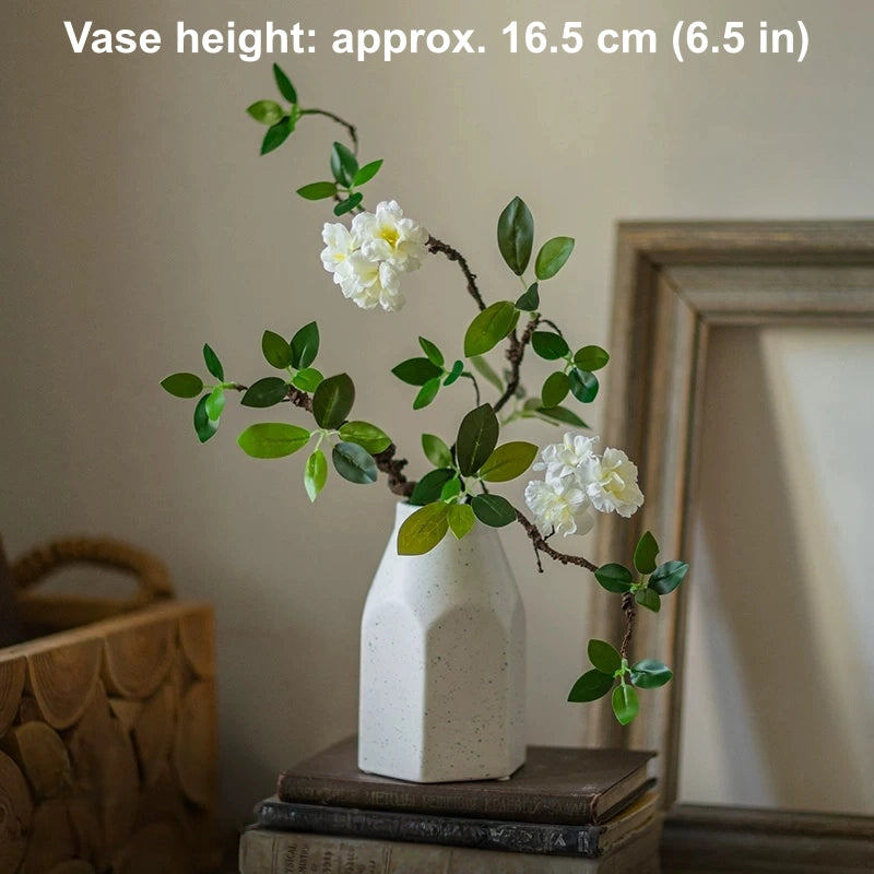 artificial begonia arrangement modern ceramic vase home interior styling