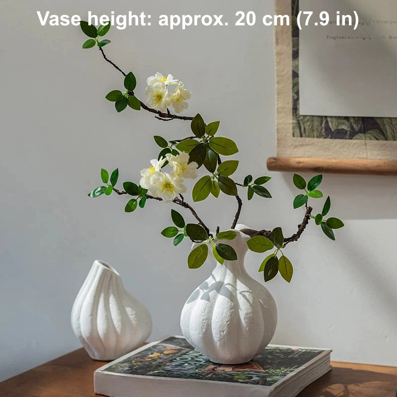 artificial begonia flowers decorative ceramic vase set elegant decor