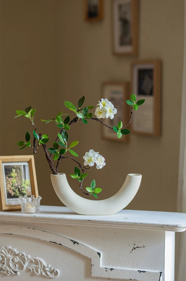 artificial begonia plant sculptural vase aesthetic room decor