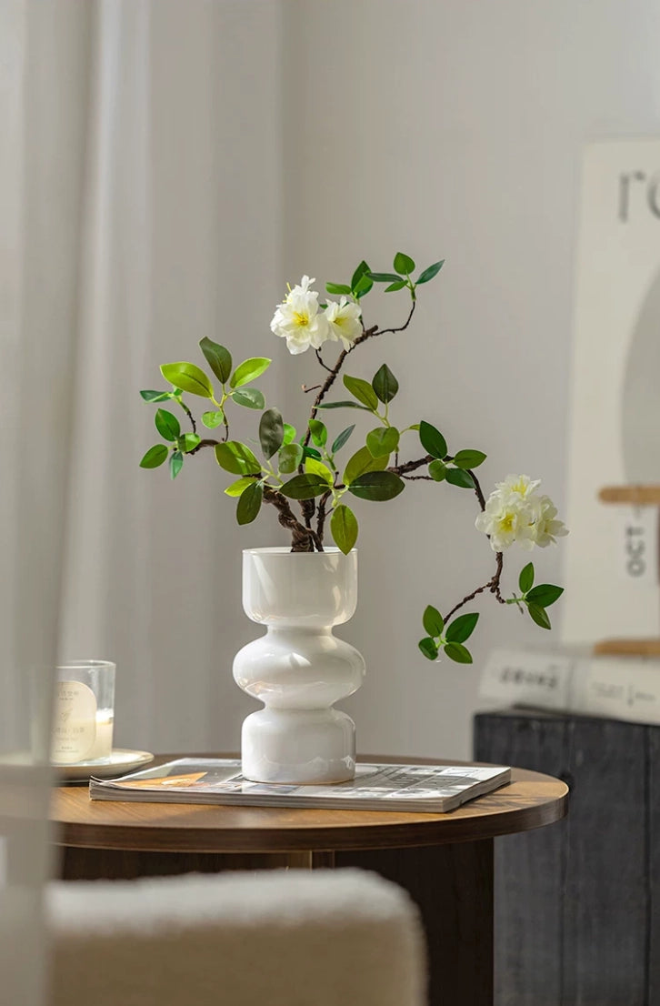 artificial begonia arrangement bedside table decor elegant styling