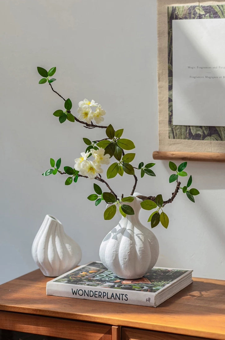 artificial begonia flowers minimalist table decor aesthetic interior