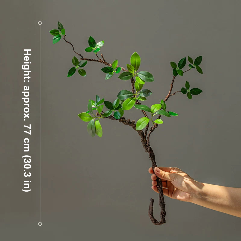 artificial begonia leaf stem single branch 77cm hand held display realistic faux greenery