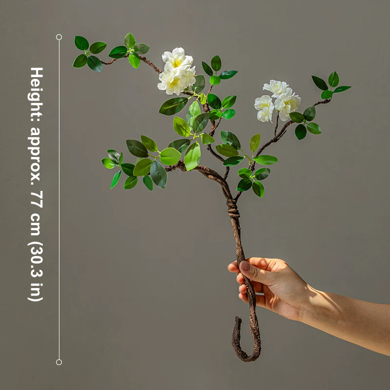 artificial begonia flower stem single branch 77cm hand held realistic faux flower