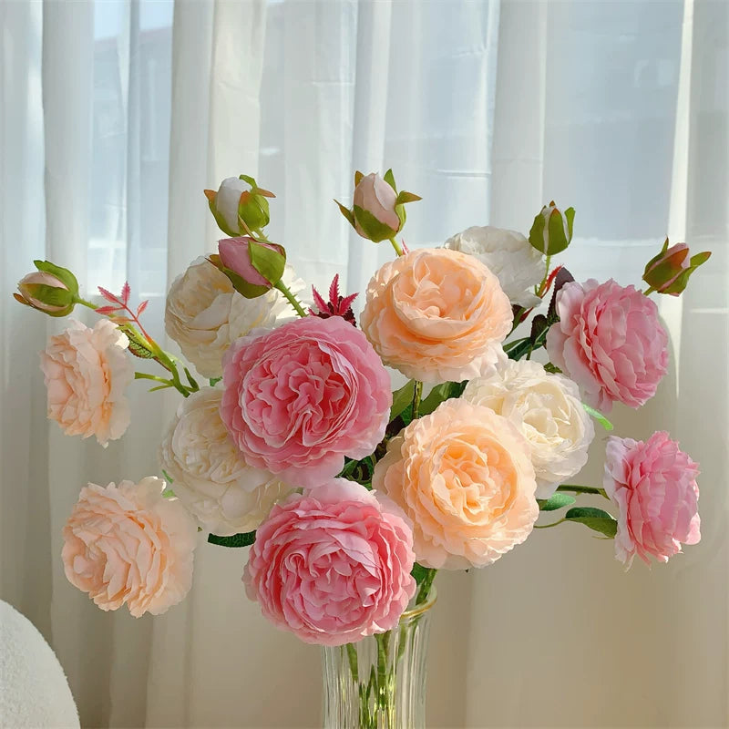 Artificial Rose Bouquet Home Decor Arrangement