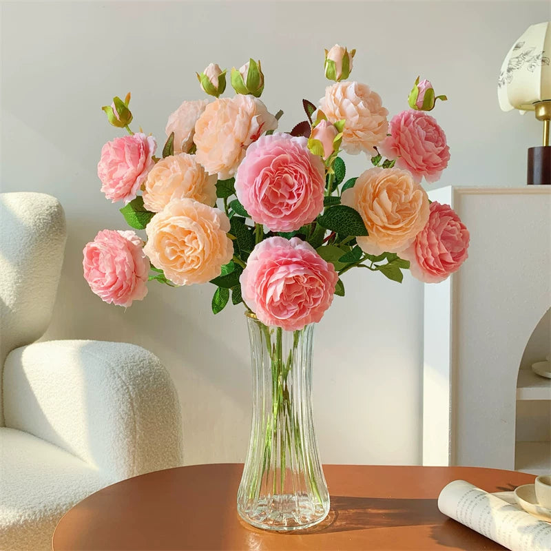 Artificial Rose Bouquet Home Decor Arrangement