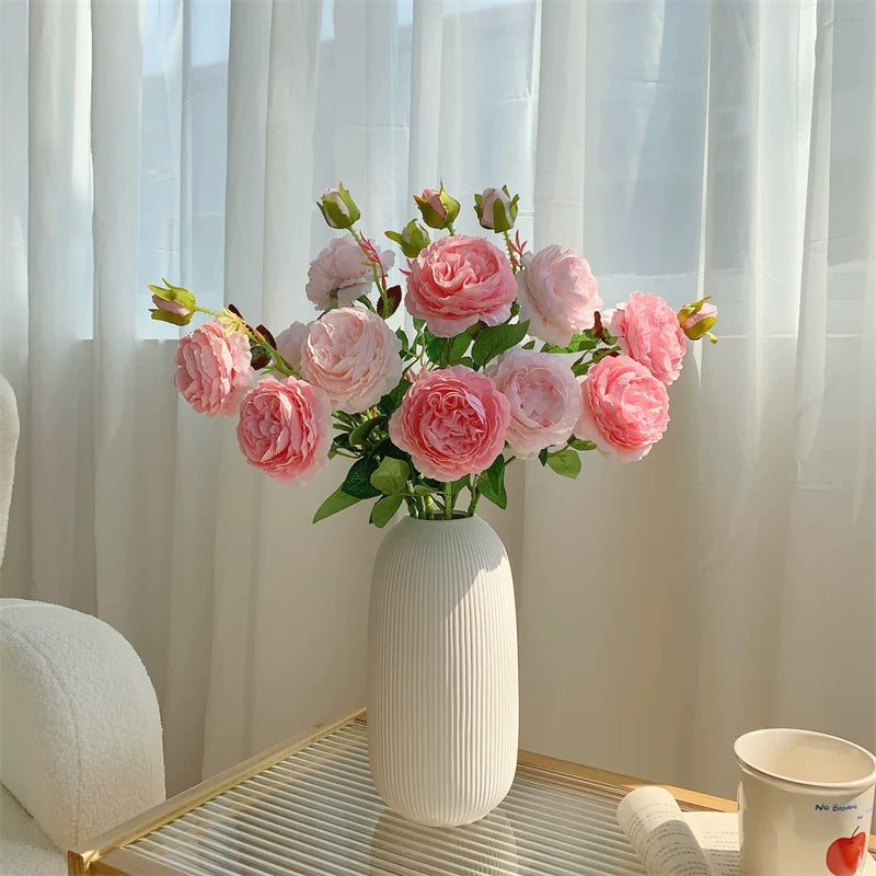 Artificial Rose Bouquet Home Decor Arrangement